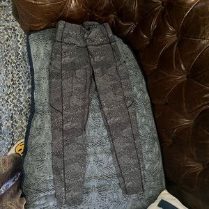 White and black lululemon leggings 24” inseam
